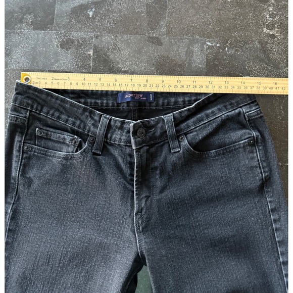 Levis Superlow Bootcut Jeans Black Denim Women's Size 9 M Rodeo Festival Flare - Picture 6 of 9